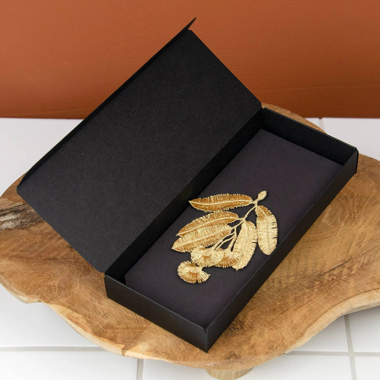 Embroidered Brooch - Eucalyptus