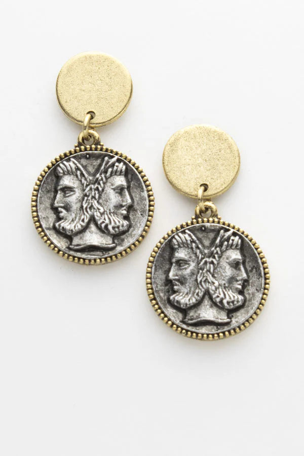 Roman Coin Earrings
