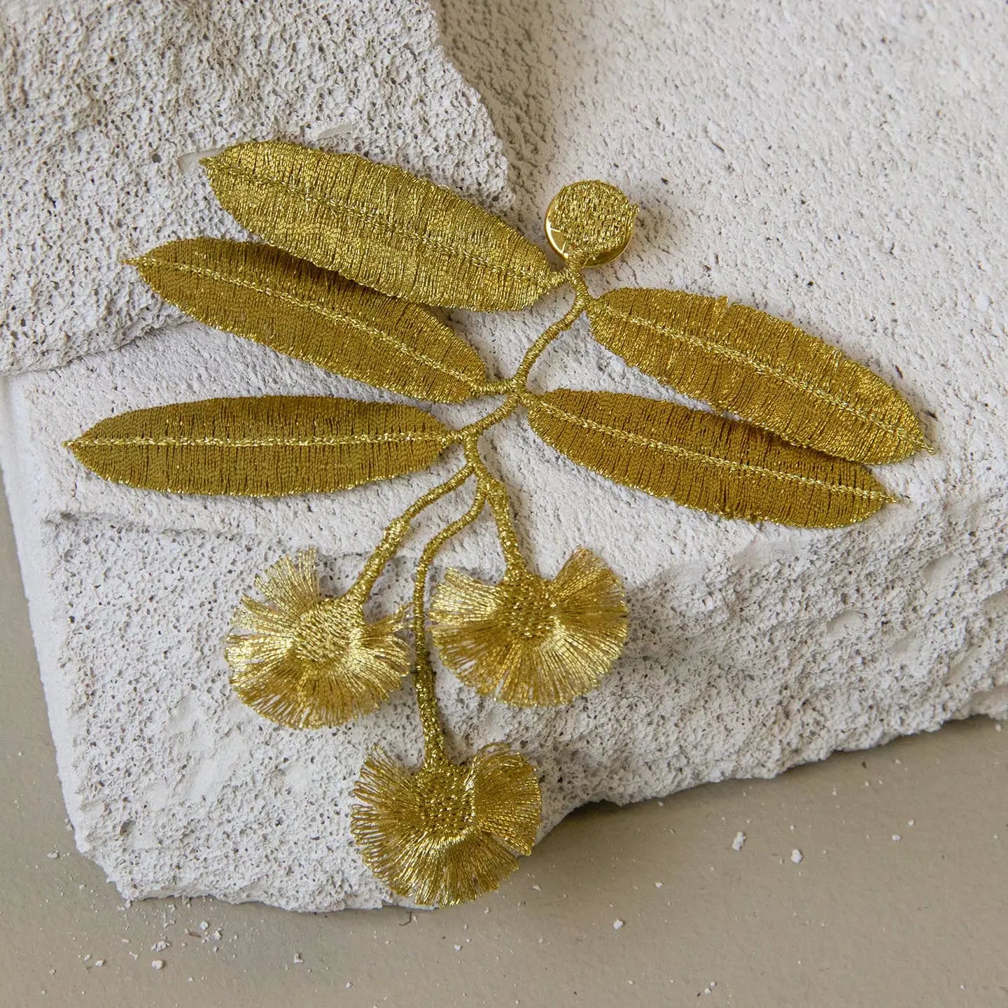 Embroidered Brooch - Eucalyptus