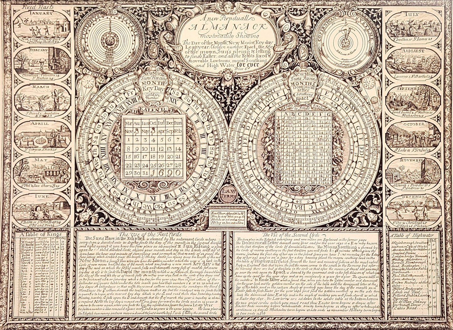 Perpetual Almanac with Magnetic Frame