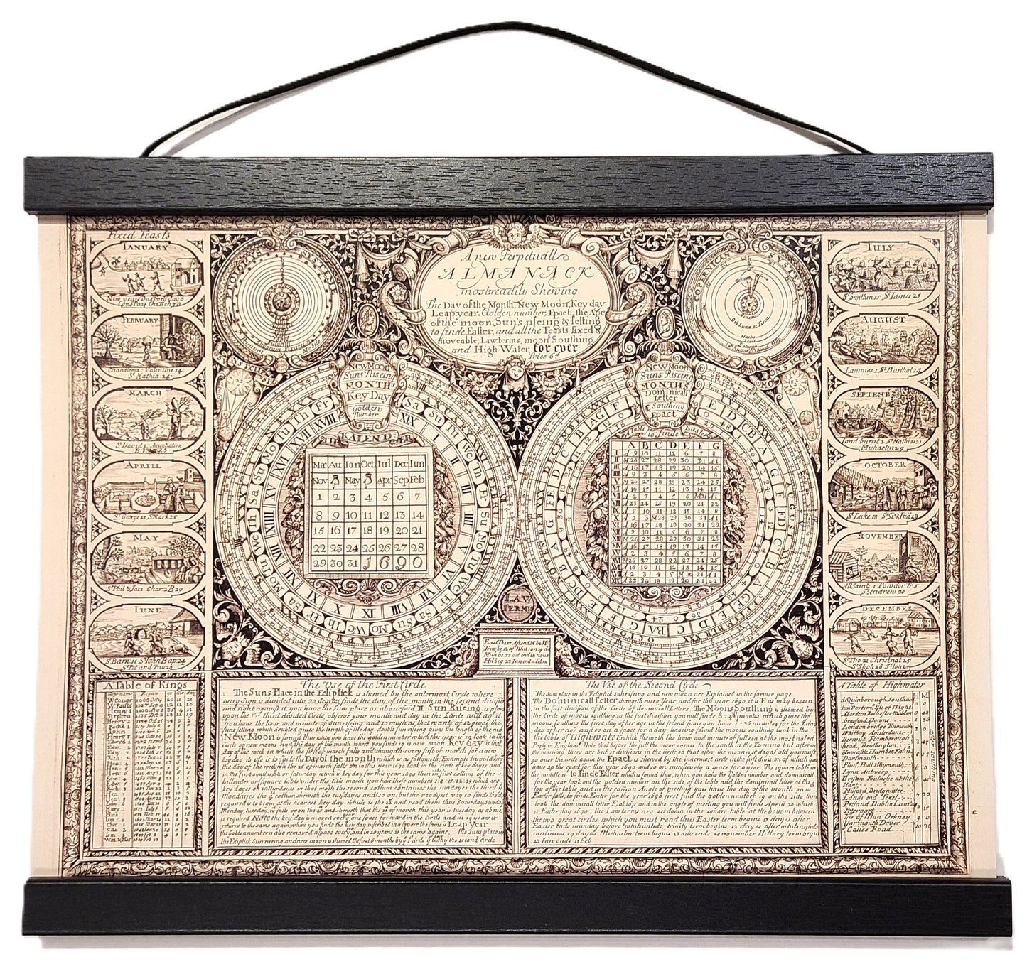 Perpetual Almanac with Magnetic Frame