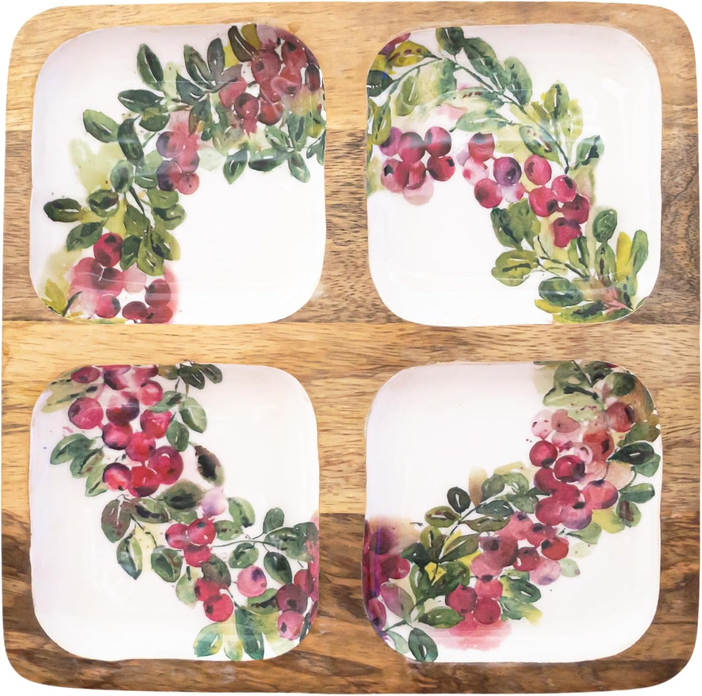 Cranberry Sectioned Tray