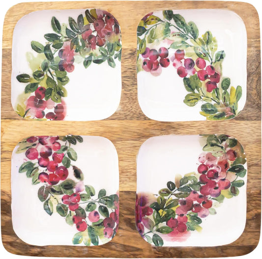Cranberry Sectioned Tray