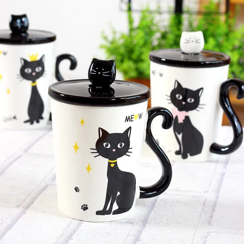 CAT MUG W/SPOON