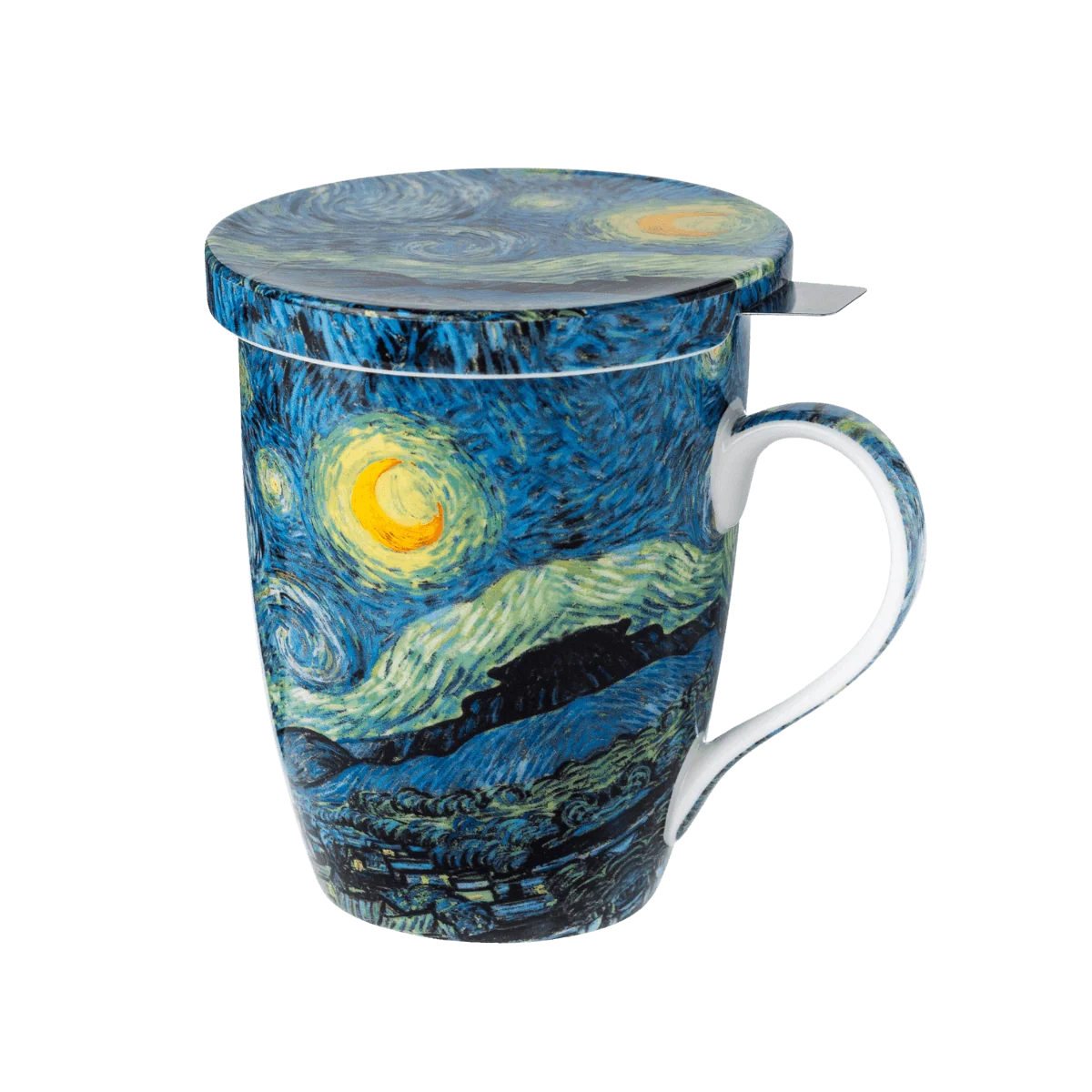 Bone China Tea Mug w/ Lid