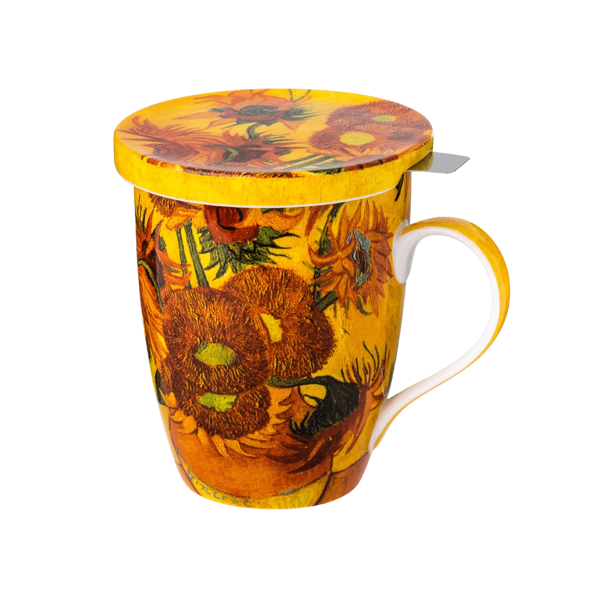 Bone China Tea Mug w/ Lid
