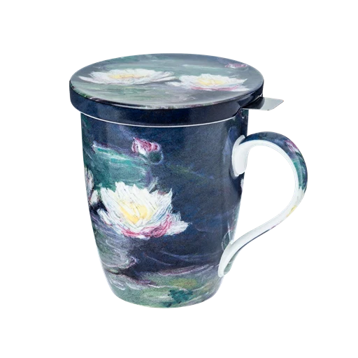 Bone China Tea Mug w/ Lid
