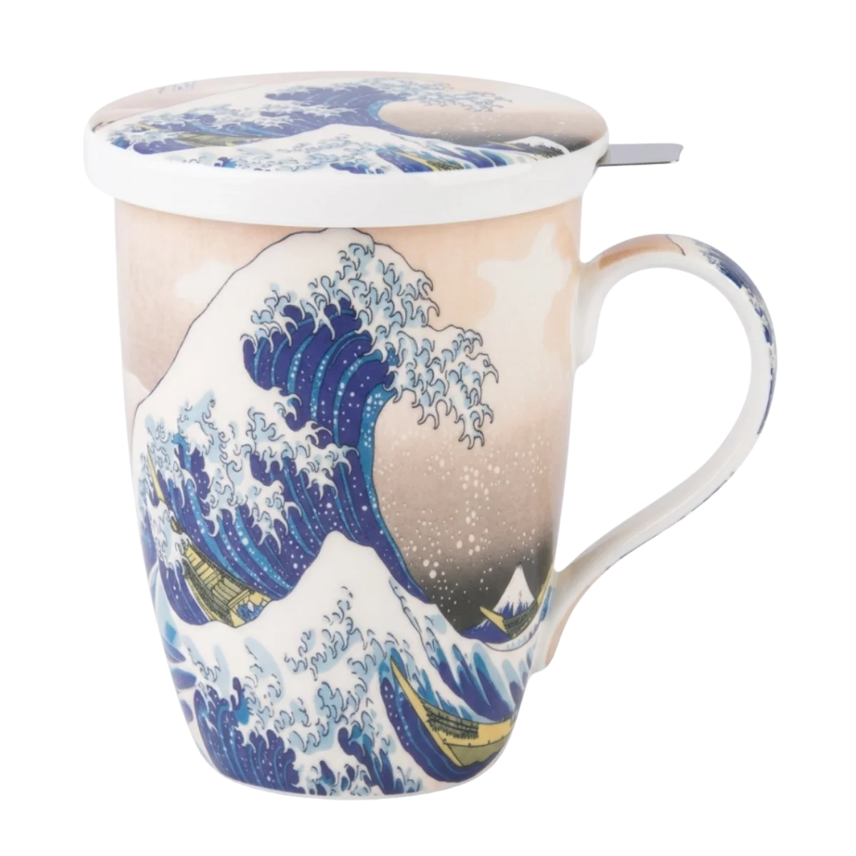 Bone China Tea Mug w/ Lid