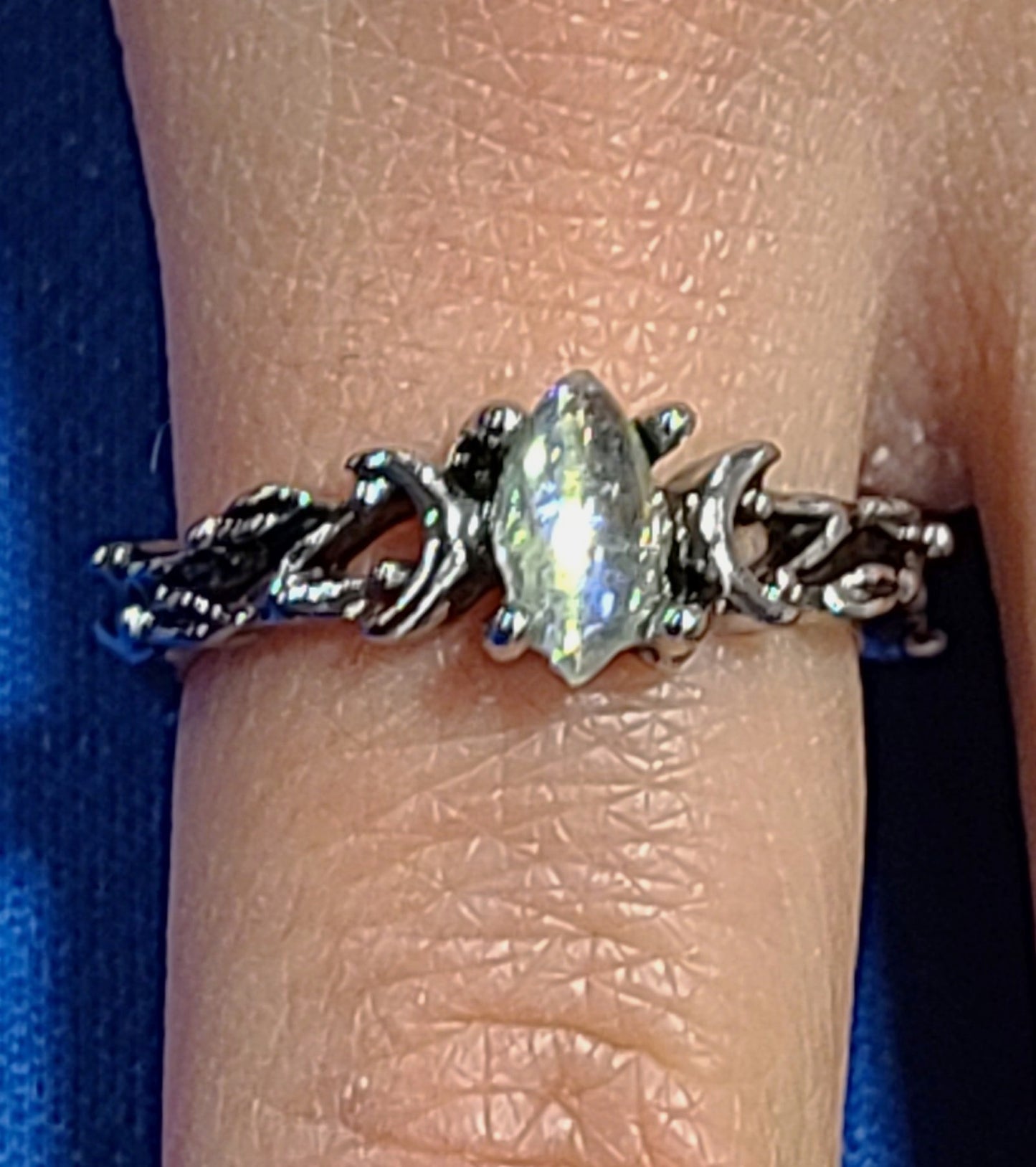 Crescent Moon w/ Moonstone Ring