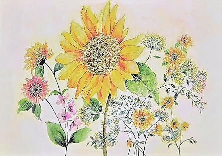 Watercolor Sunflower