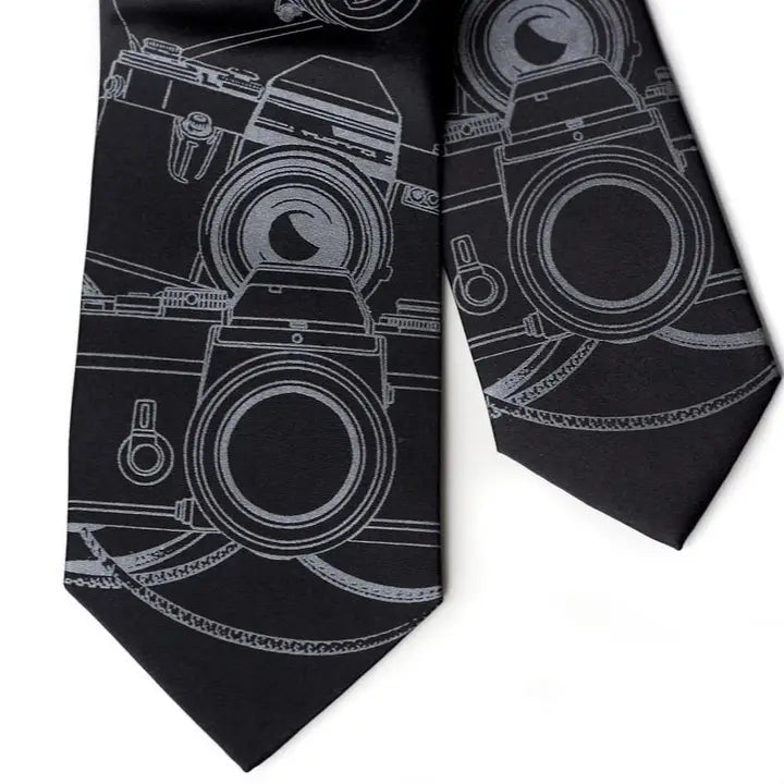 Vintage Camera Tie XLong